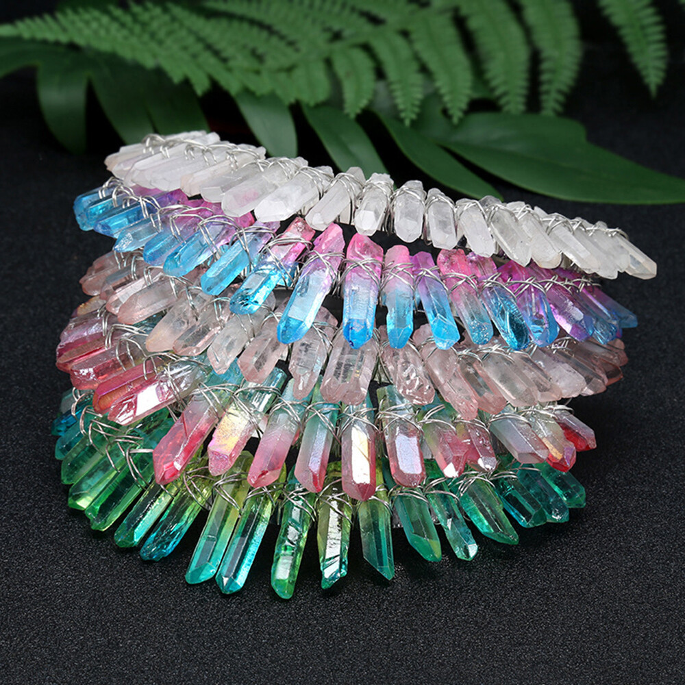 Raw Crystal Quartz Stone Tiara Goddess Bridal Crown Headdress Headband Hair Hoop