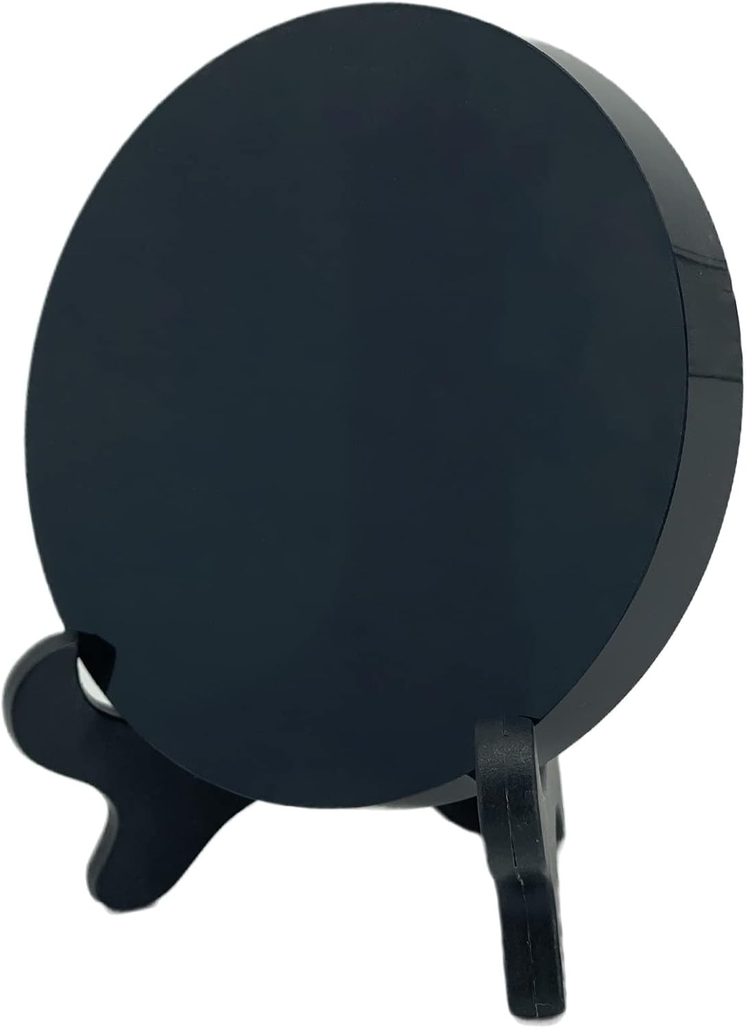Black Obsidian Scrying Mirror with Stand & Bag for Divination & Healing