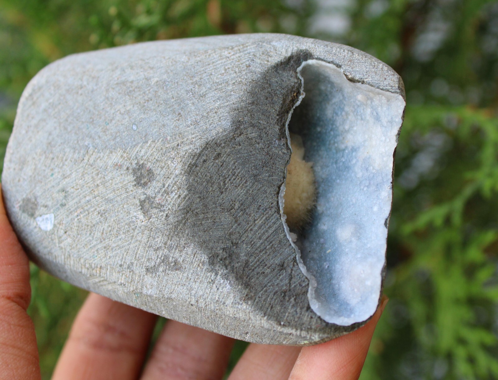 Scolecite In Geode Natural Minerals Specimen ( 7×6 Cm’s) #M54