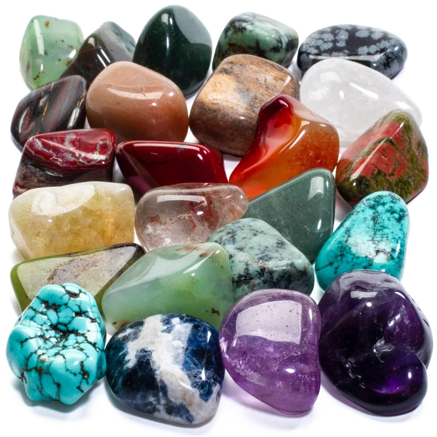 Bulk Tumbled Stones – over 1,000 Carats Mixed Polished Healing Crystals & Gems f