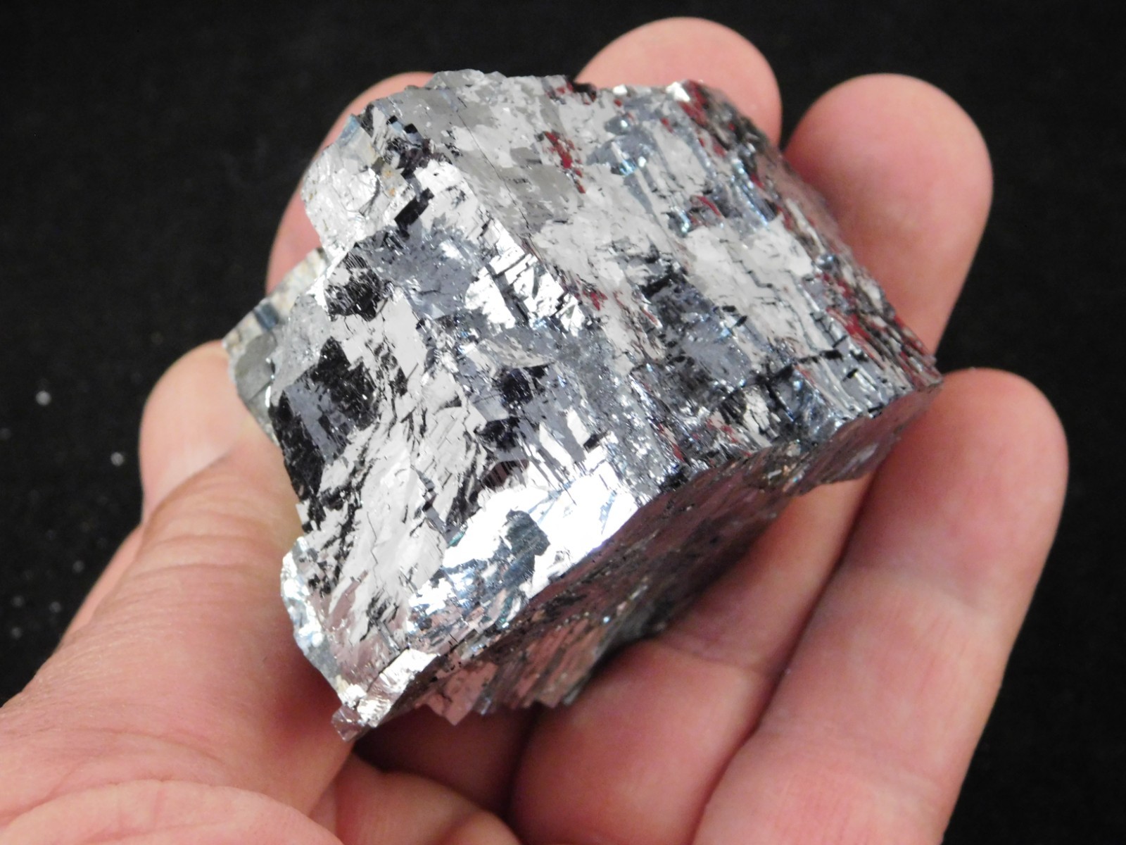 Big! Super Heavy! Stepped GALENA Crystal CUBE 100% Natural Missouri 413gr