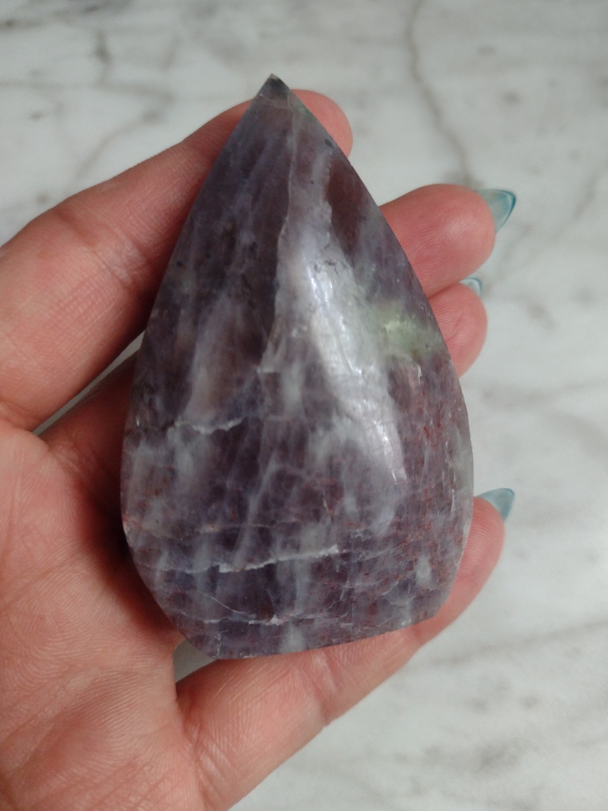 Bloodshot Iolite With Sunstone Teardrop Sun Stone Free Form Crystal Stone A