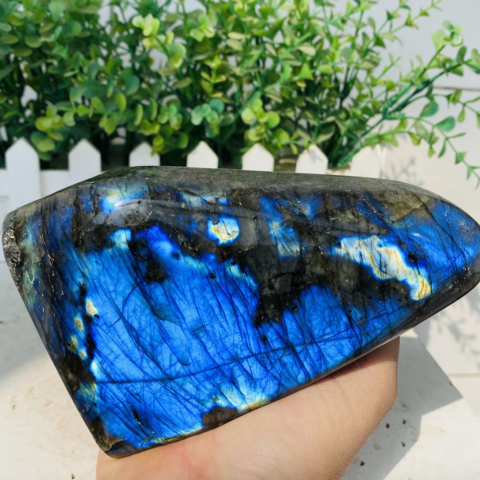 Natural Purple Labradorite Quartz Crystal Freeform Mineral Specimen 1020g