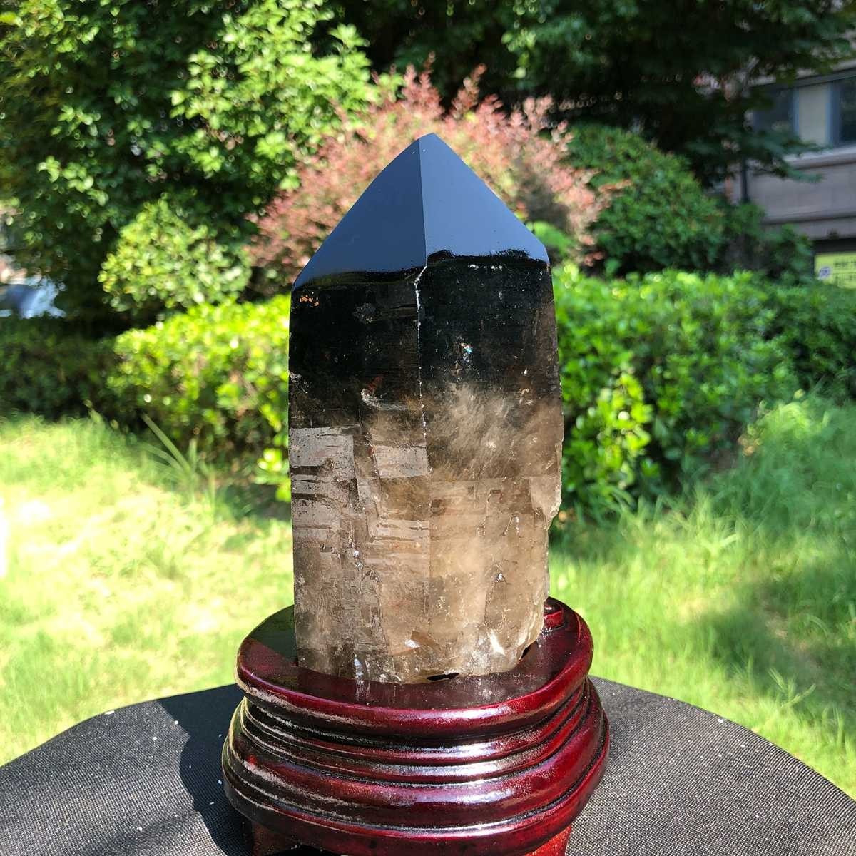 1940g Natural tea crystal specimen + pedestal MH1766