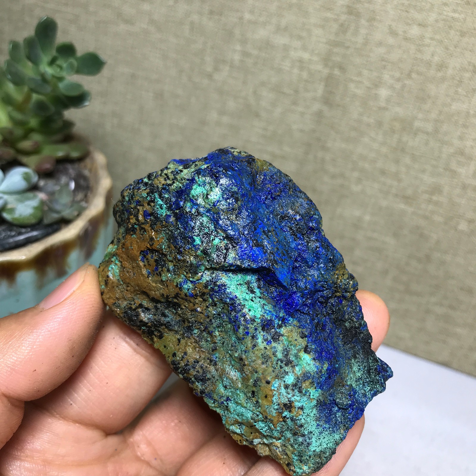 99g Natural Azurite Malachite gemstone Rough original Crystal Specimen A5177
