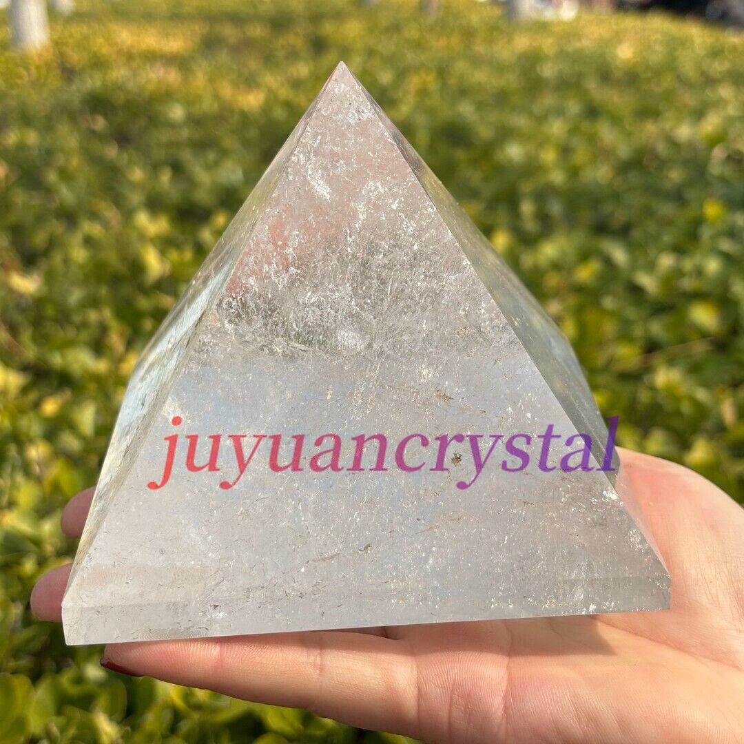 3.3LB+ Natural Clear Quartz Pyramid Crystals Tower Point Wand Healing 1pc AAAA+