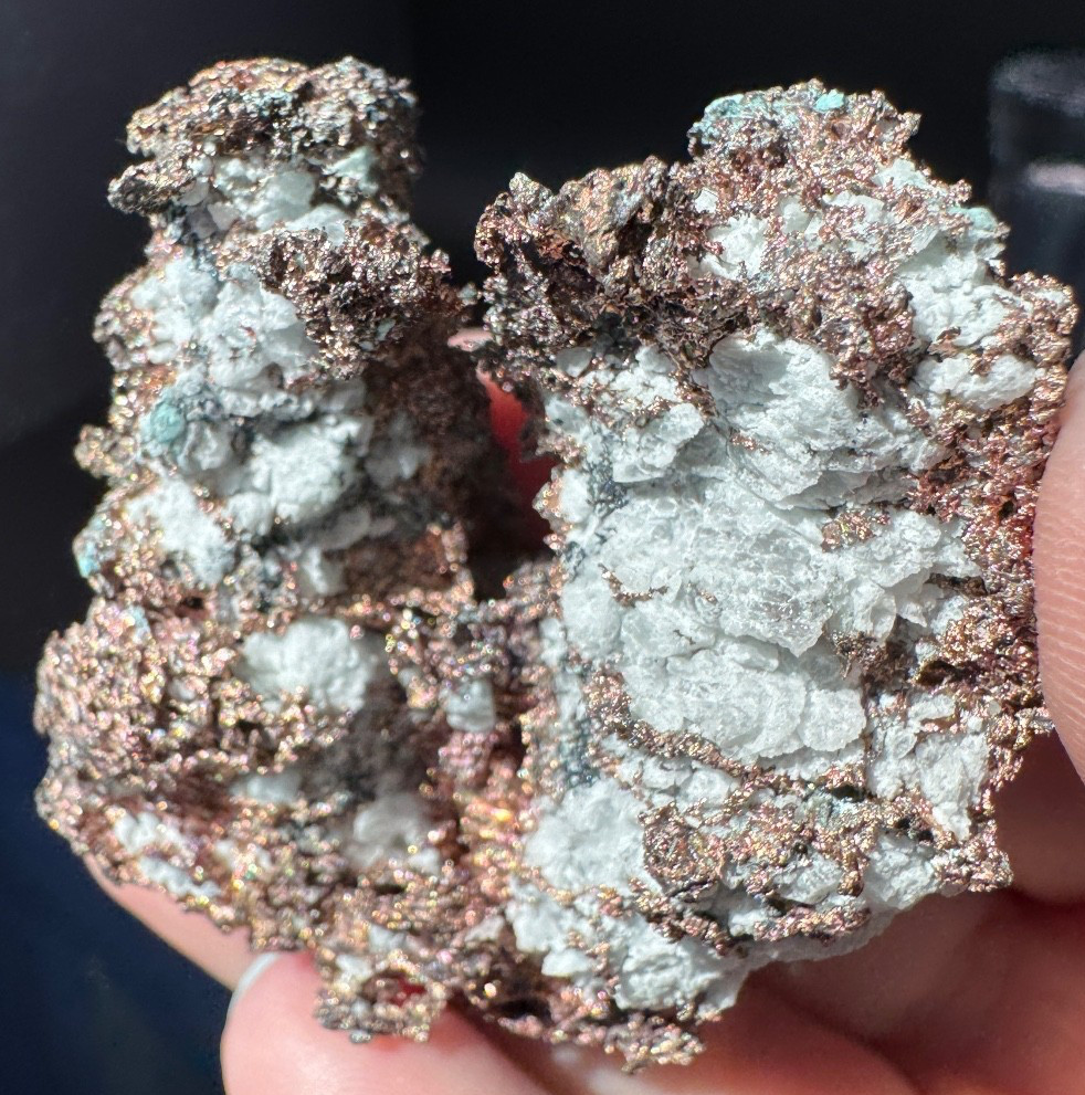 6155 FANTASTIC Patina on this Iridescent Copper Donut 64g China
