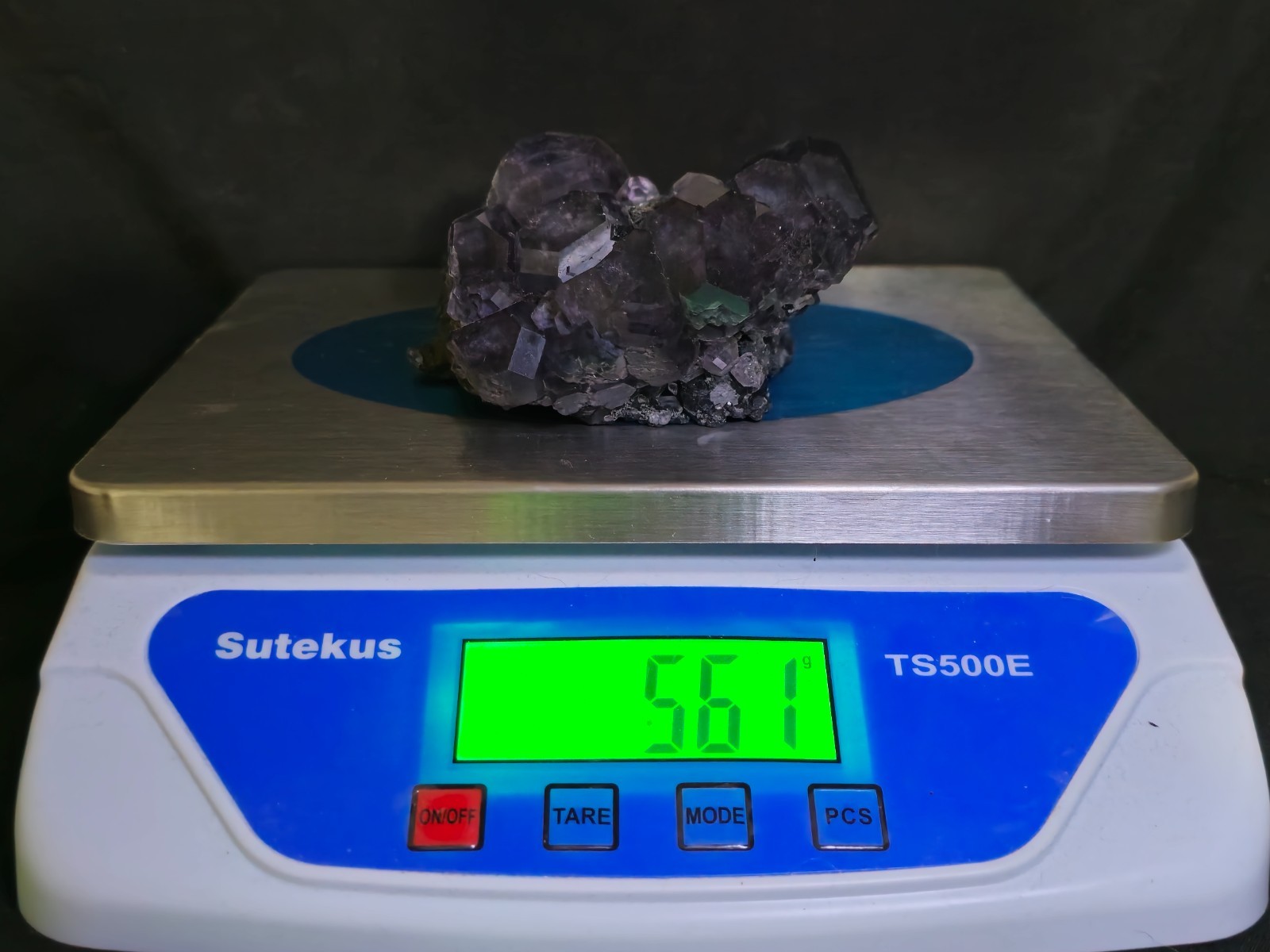 Rare natural Tanzanite Fluorite crystal old stock.