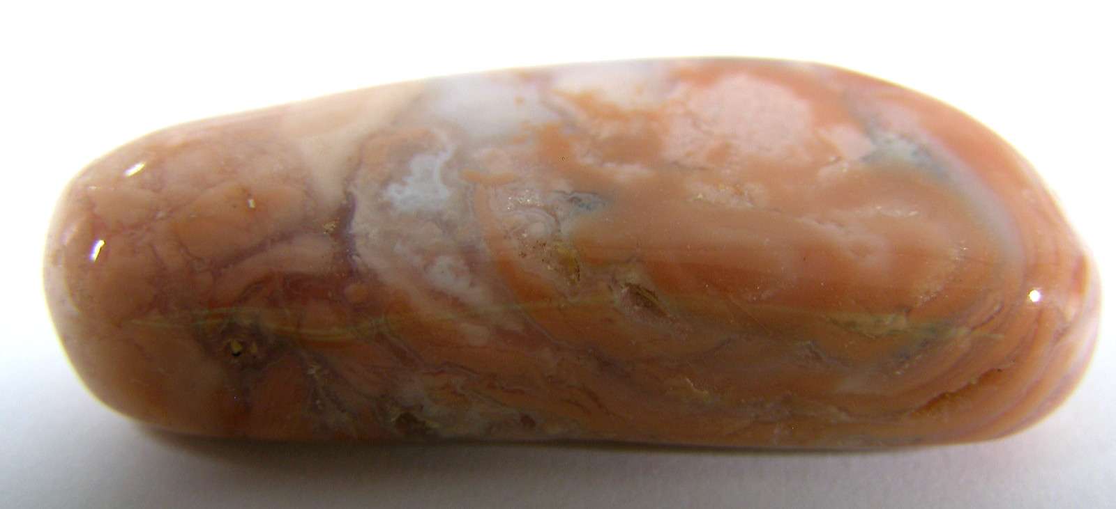 PRETTY COTTON CANDY AGATE TUMBLESTONE 3.6 x 1.4 cms 8.93 gms – MEXICO – #5