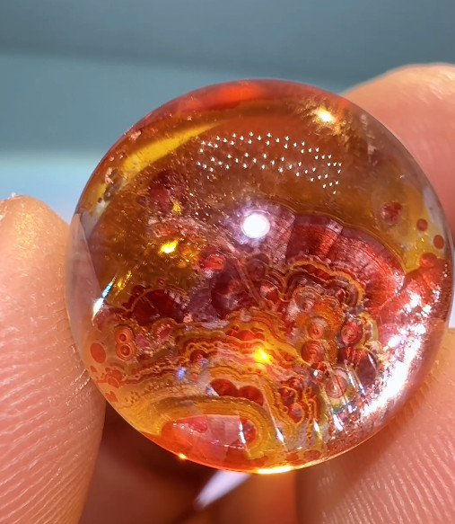 15mm Rare Natural Rainbow gumflower Quartz Sphere Specimens Reiki