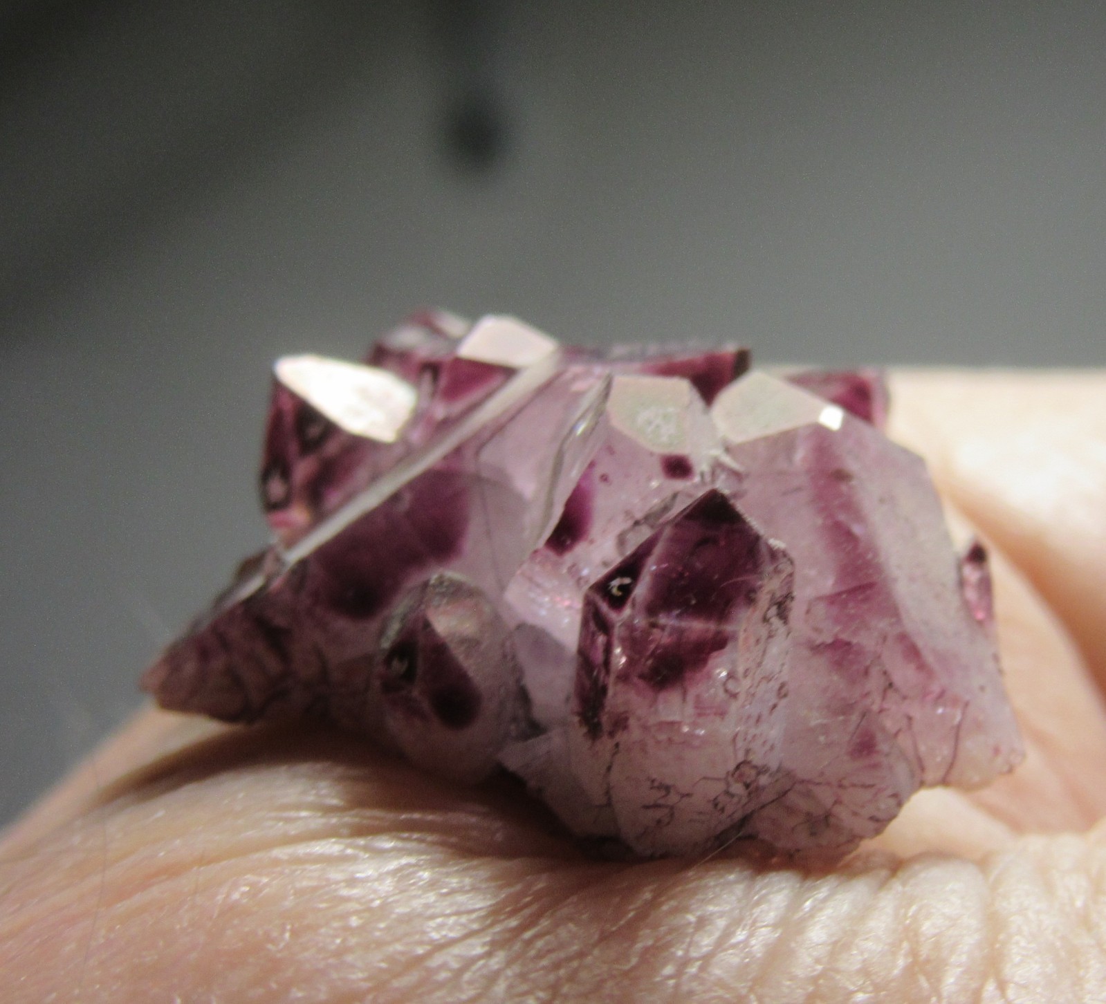 Rare Raspberry Aura Quartz 1 1/8 Inch Cluster Collectible RAQCC-6