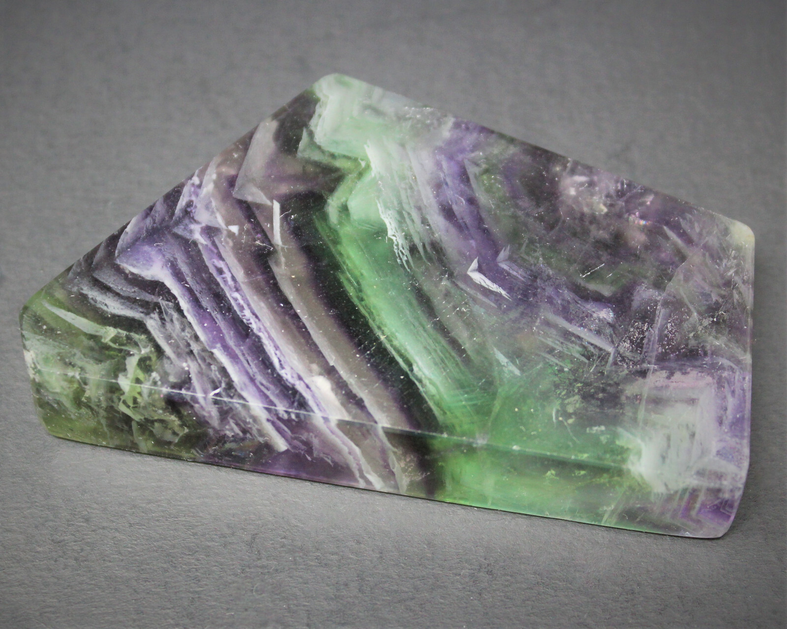 Fluorite Slab: Medium 1.5-2″ Beautiful Polished Fluorite Slice, Fluorite Crystal
