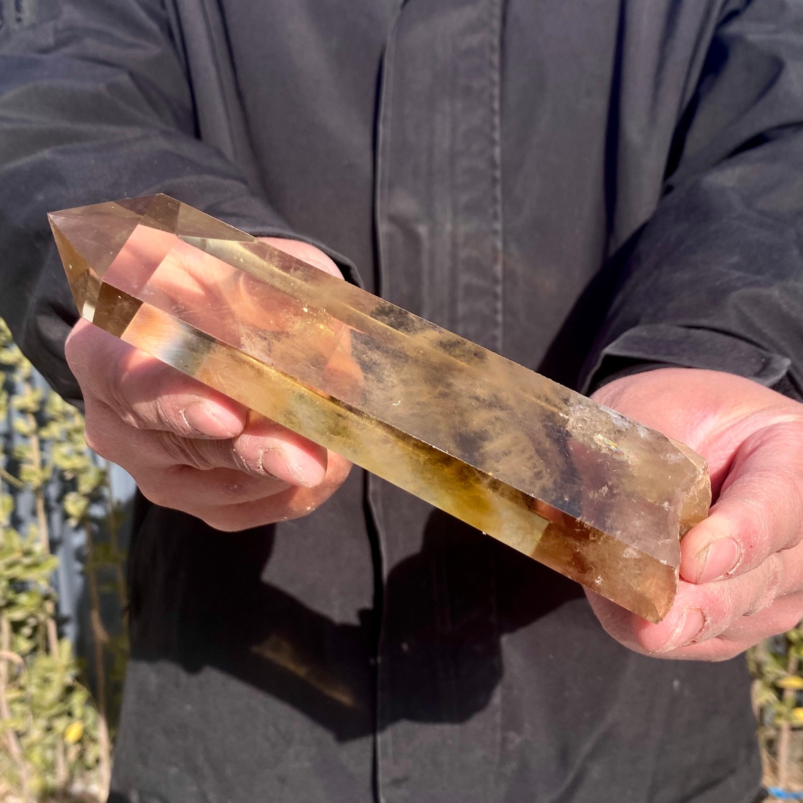 539G Natural Citrine backbone cluster mineral specimen quartz crystal healing