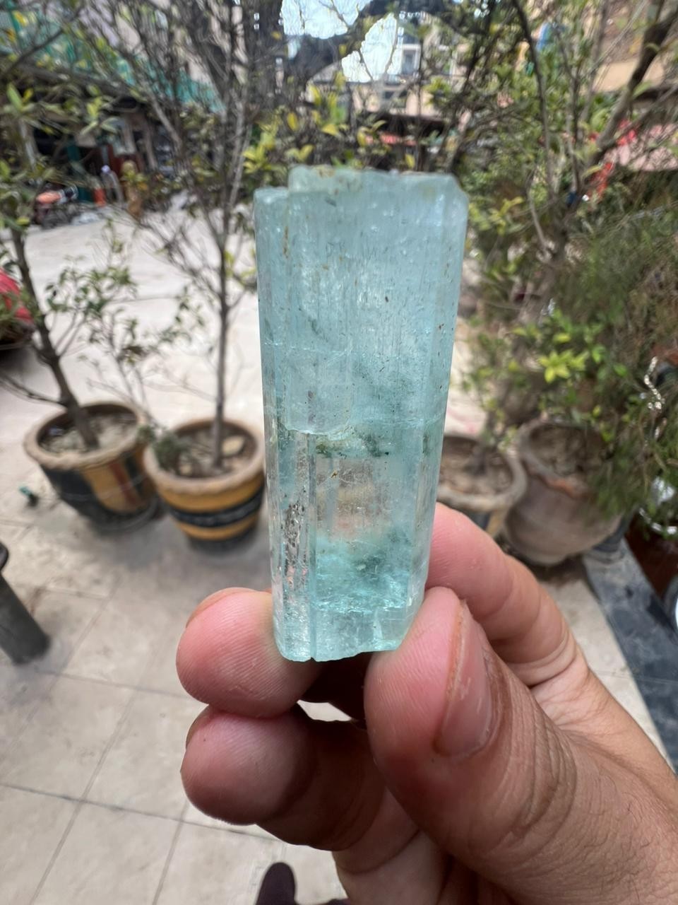 24GM | Gemmy Sky Blue Aquamarine Crystal Terminated Specimen | Skardu Pakistan