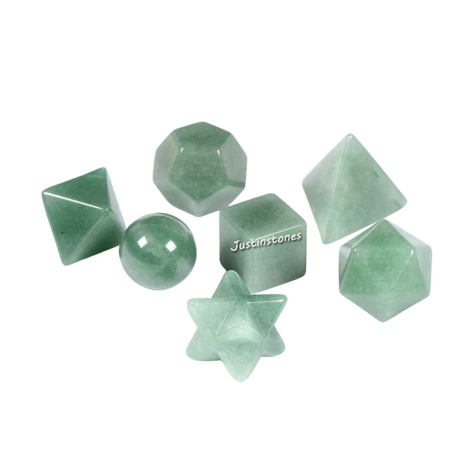7-Piece Crystal Geometry Collection Sacred Geometry Platonic Solid Geometric Set