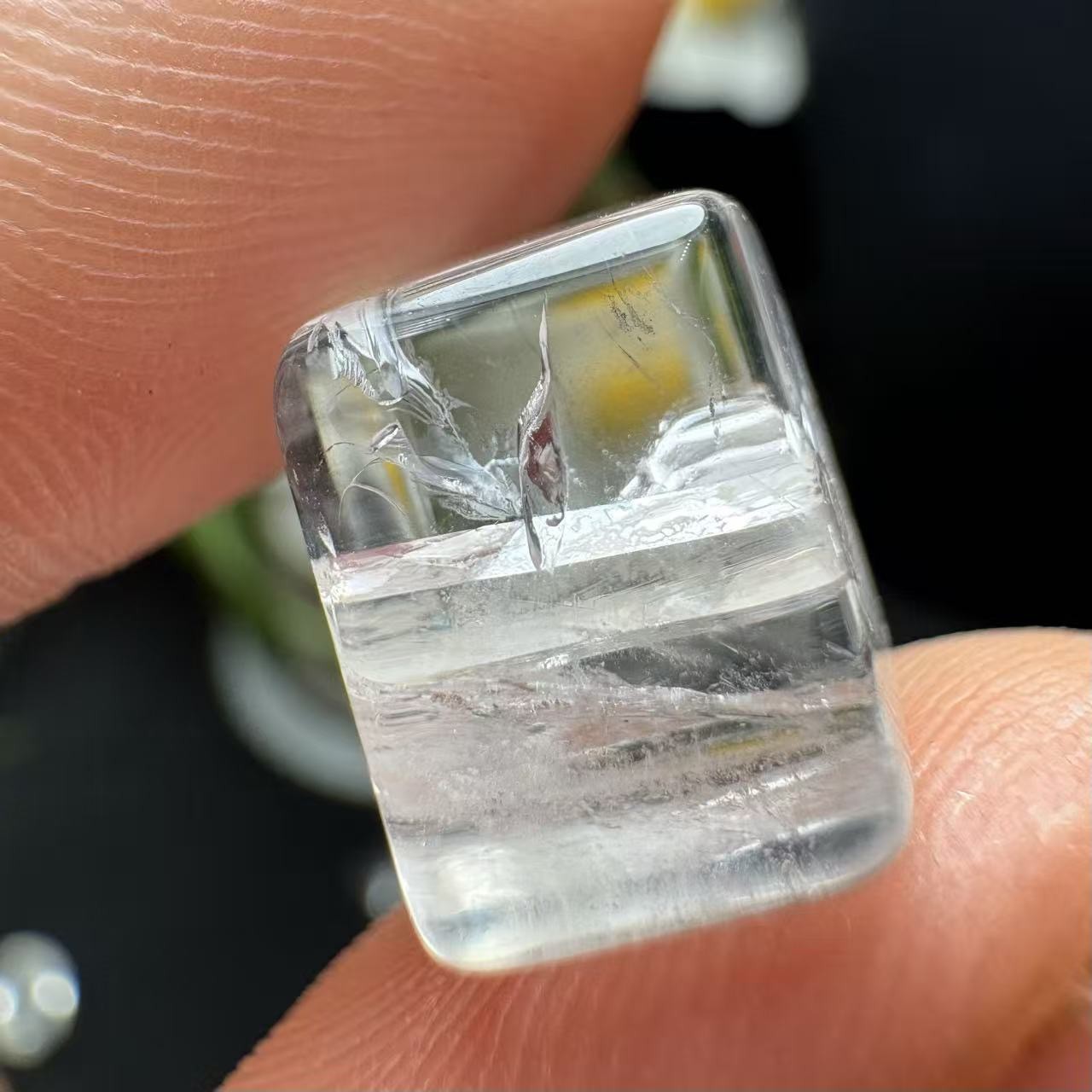 Natural crystal inlay ring bezel, size: 12 to 18mm