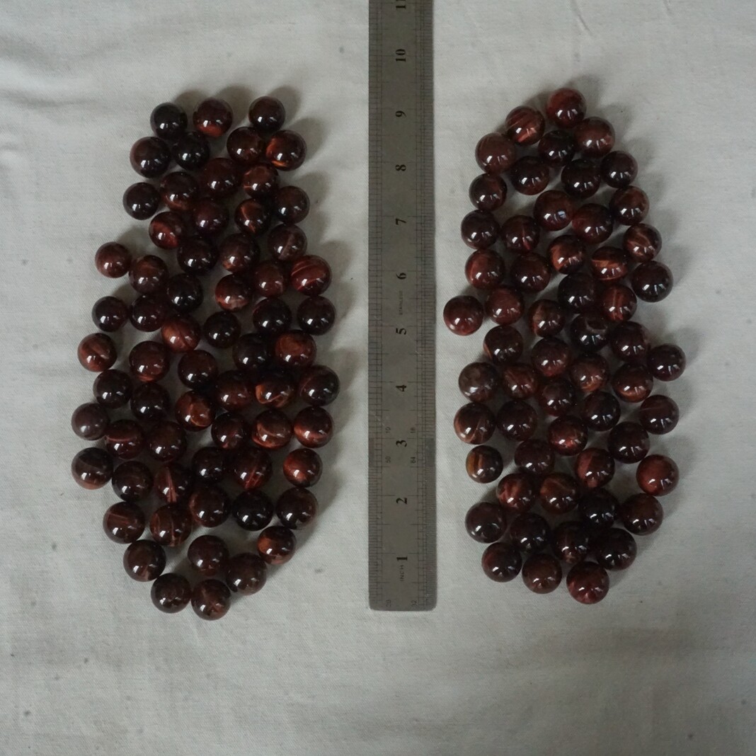 2.2LB 120Pcs Natural Red Tiger Eye Quartz Crystal Sphere Ball Healing 17-19mm