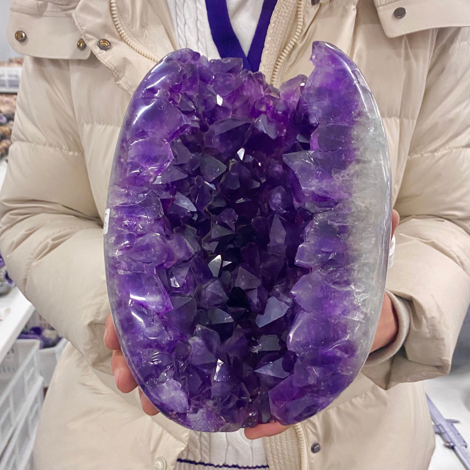 13.22LB Natural Amethyst geode quartz cluster crystal specimen energy healing