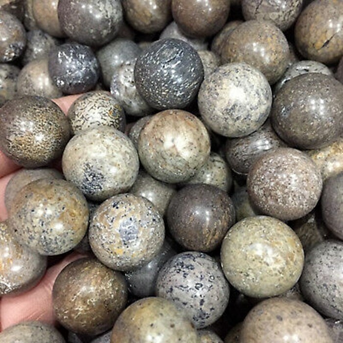 40pcs Awesome! Beautiful stone polished Ball Sphere collection Madagascar21-26mm