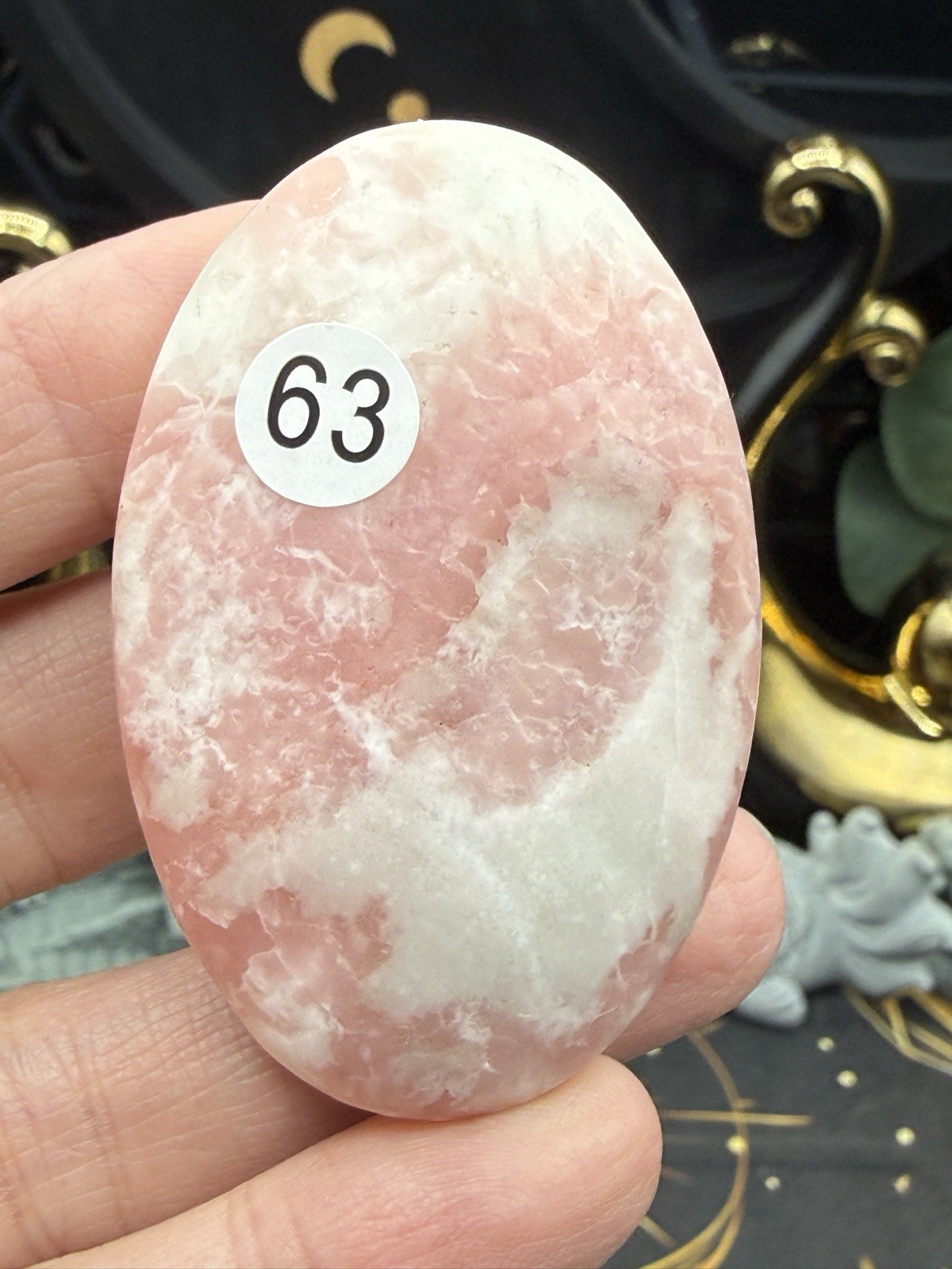 Natural Pink Opal Smooth raw finish Palmstones pocket stone Free shipping