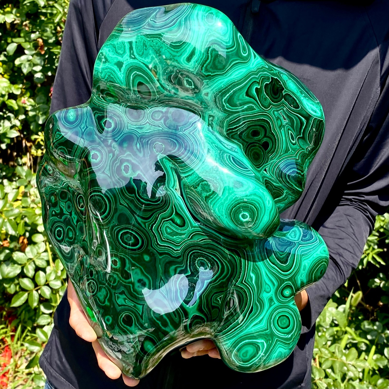 35.2LB Natural Polished Malachite Mineral freeform specimen Reiki Stone Healing