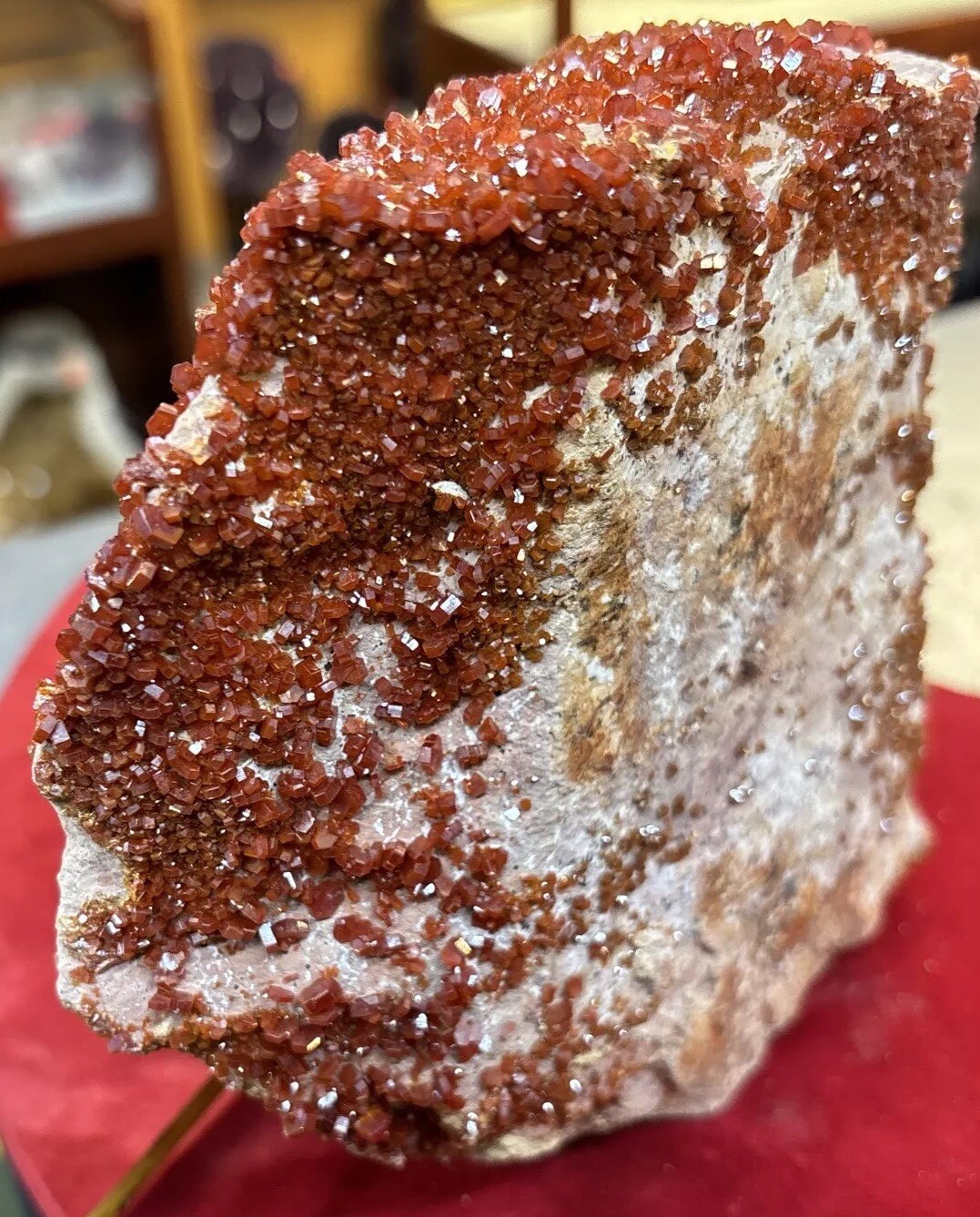 1706 Grams Vanadinite Crystals Cluster Mineral Specimen 5” X 5 1/2” X 3”