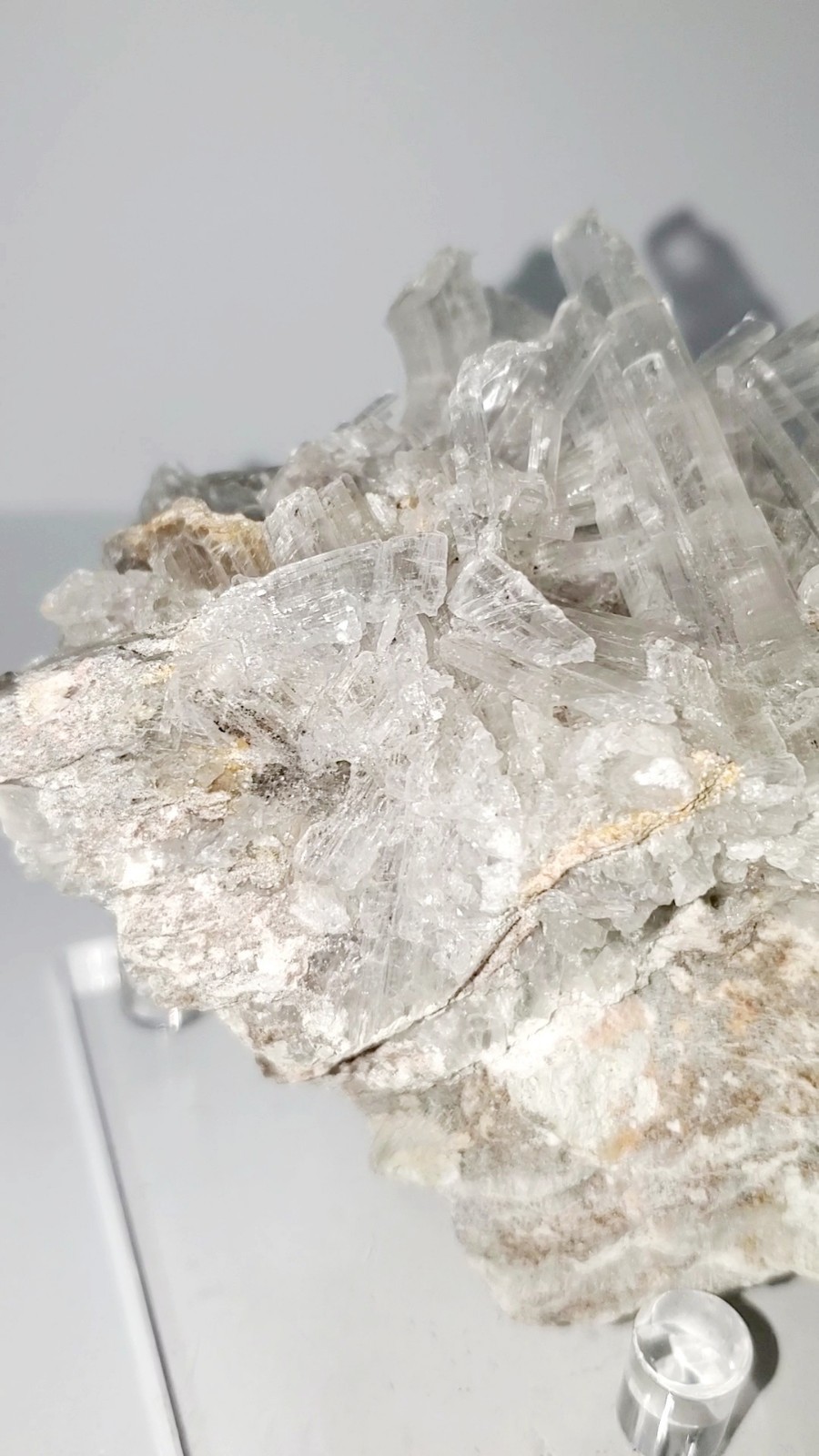 418g Hydroboracite with Gypsum Selenite Cluster