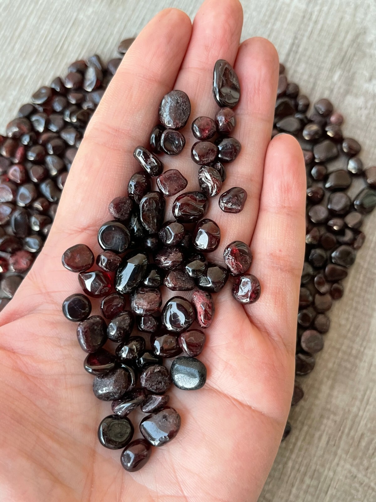 Grade A++ Garnet Semi Tumbled Gemstone Large Chips 4 – 12 mm, Wholesale Bulk Lot
