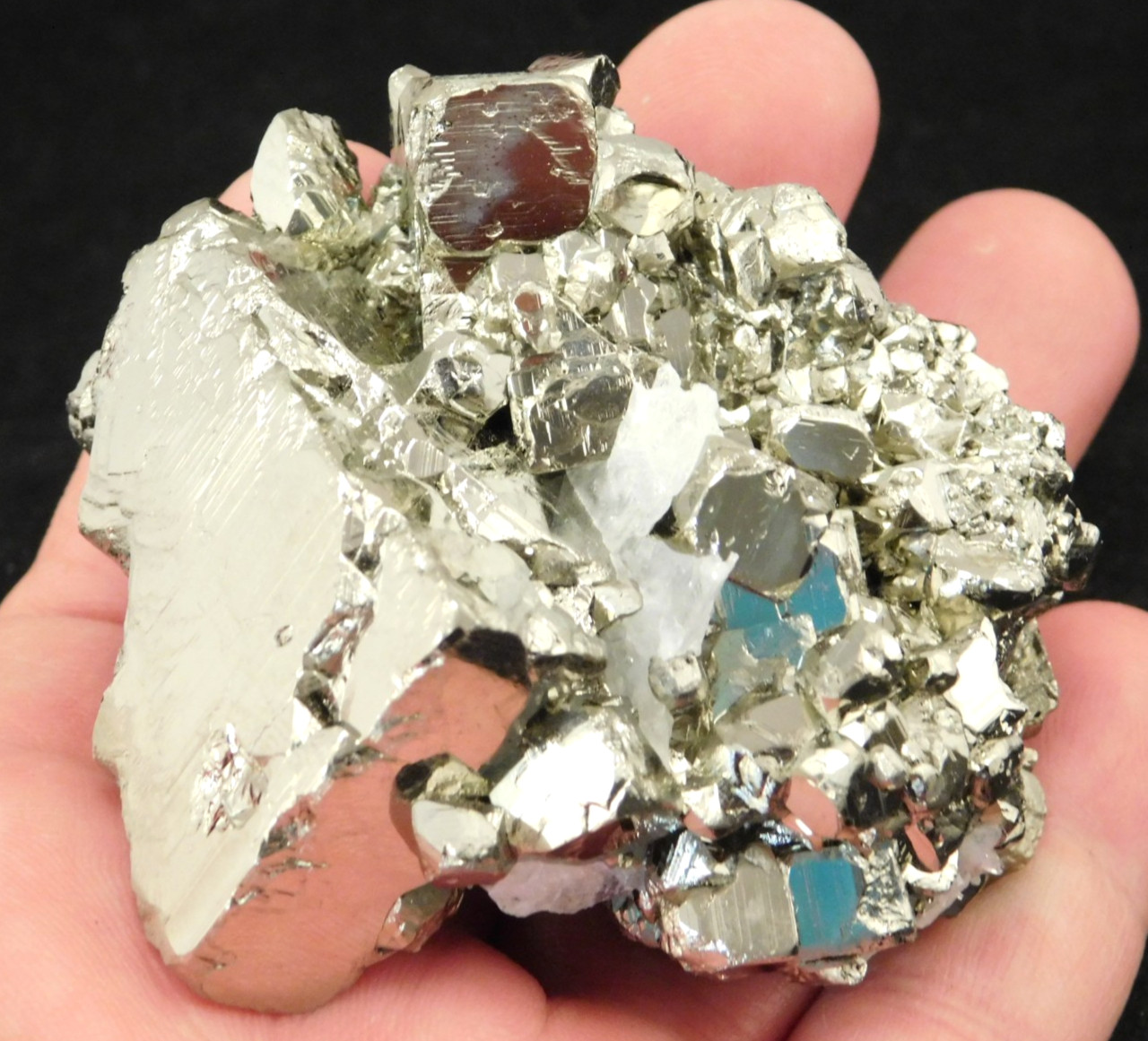 Larger! Nice and 100% Natural Pyrite CUBE Cluster Huanzala Mine Peru 326gr