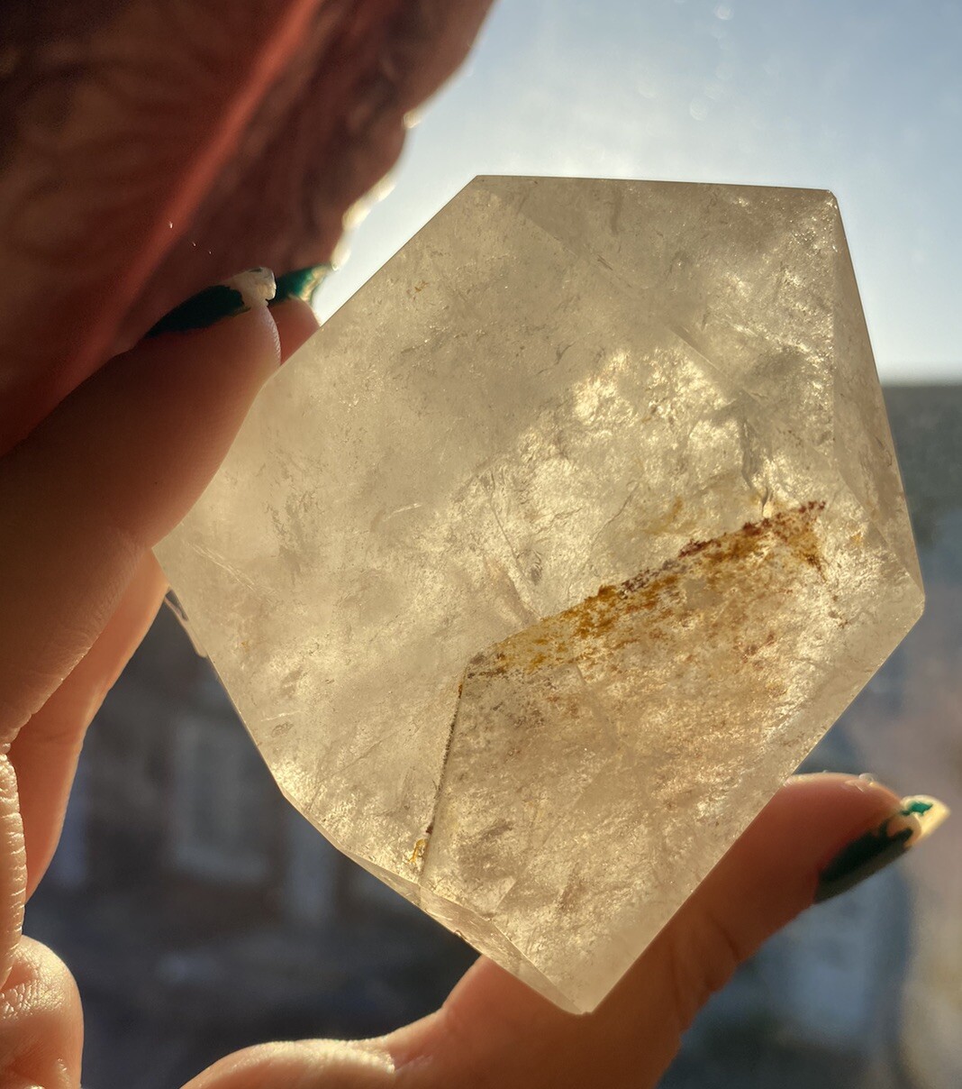 Natural Garden Quarts Include Green Phantom Quartz Tower
