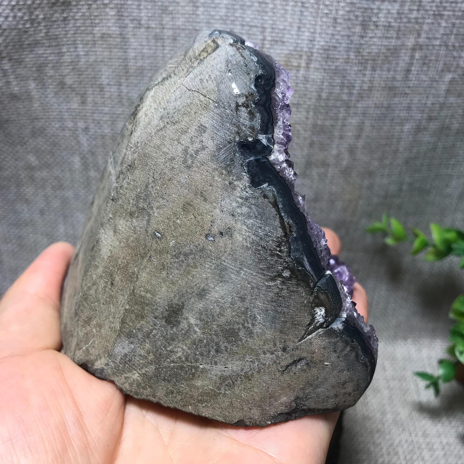 545g Natural Amethyst Cluster Geodes Cut Base Quartz Crystal Healing 69