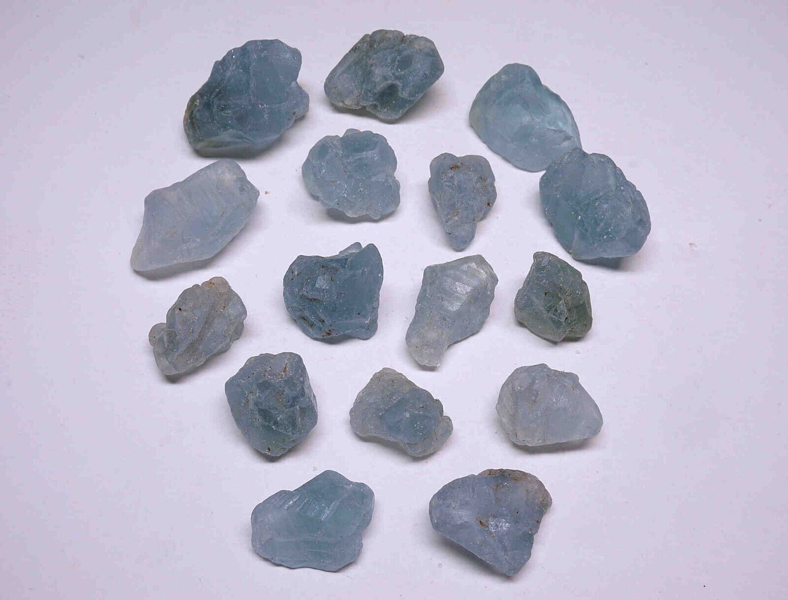 Celestite 1/4 Lb Natural Sky Blue Crystal Chunks Gemstone Specimens