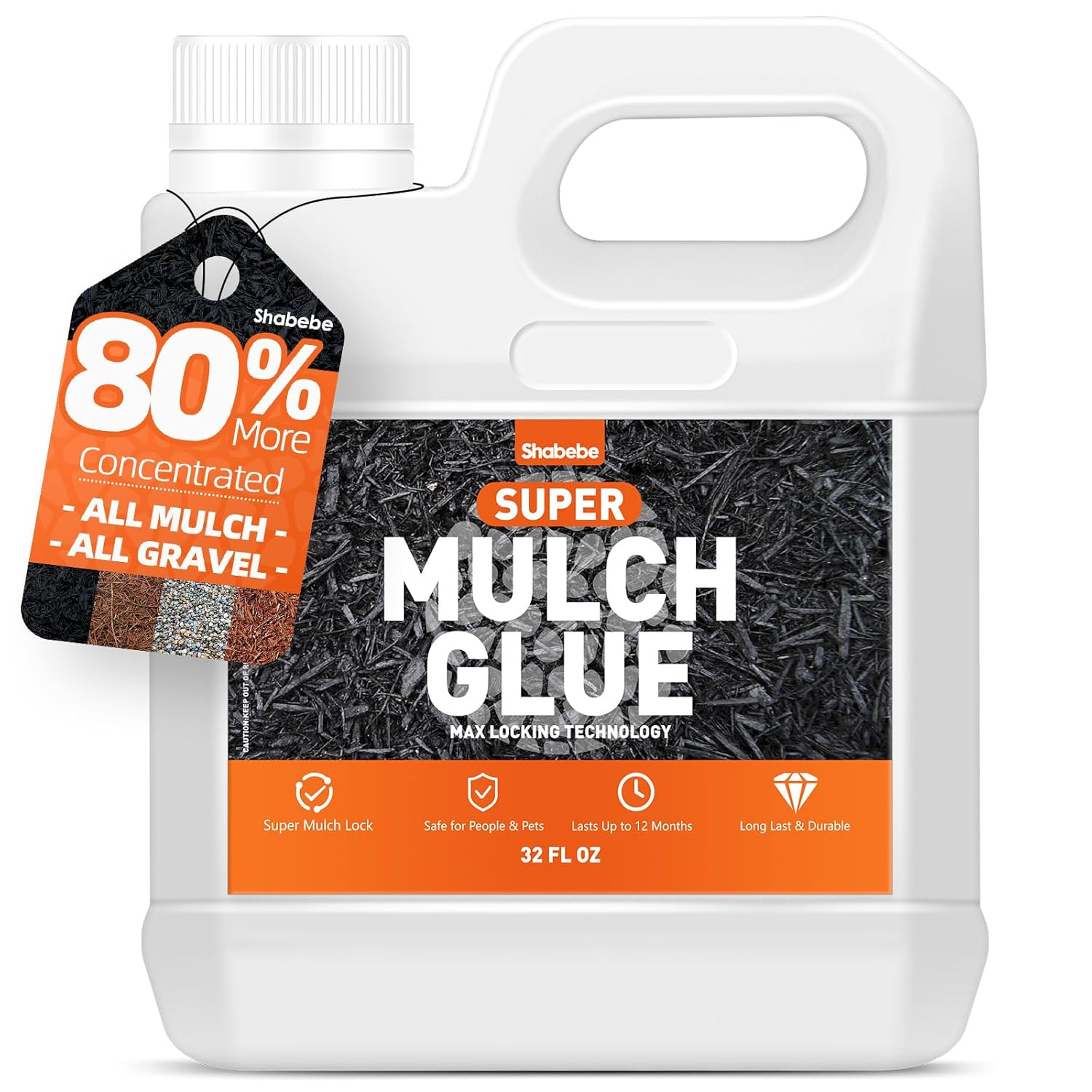 Mulch Glue for Landscaping, 32OZ Rock Glue, Fast-Dry Non-Toxic Weather-Resistant