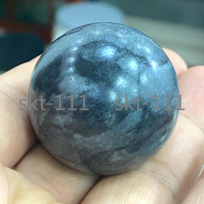 36mm Natural black jade Quartz CRYSTAL SPHERE BALL Healing rock