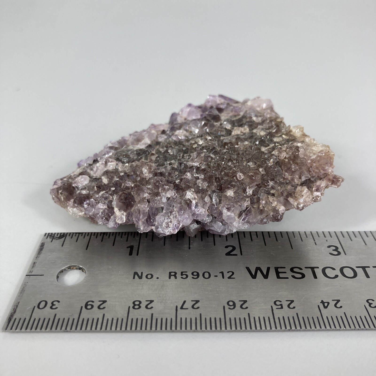 Light Pale Purple Crystal Cluster Geode Rock Quartz 3.6 Ounces 3″ x 2″ Stands Up