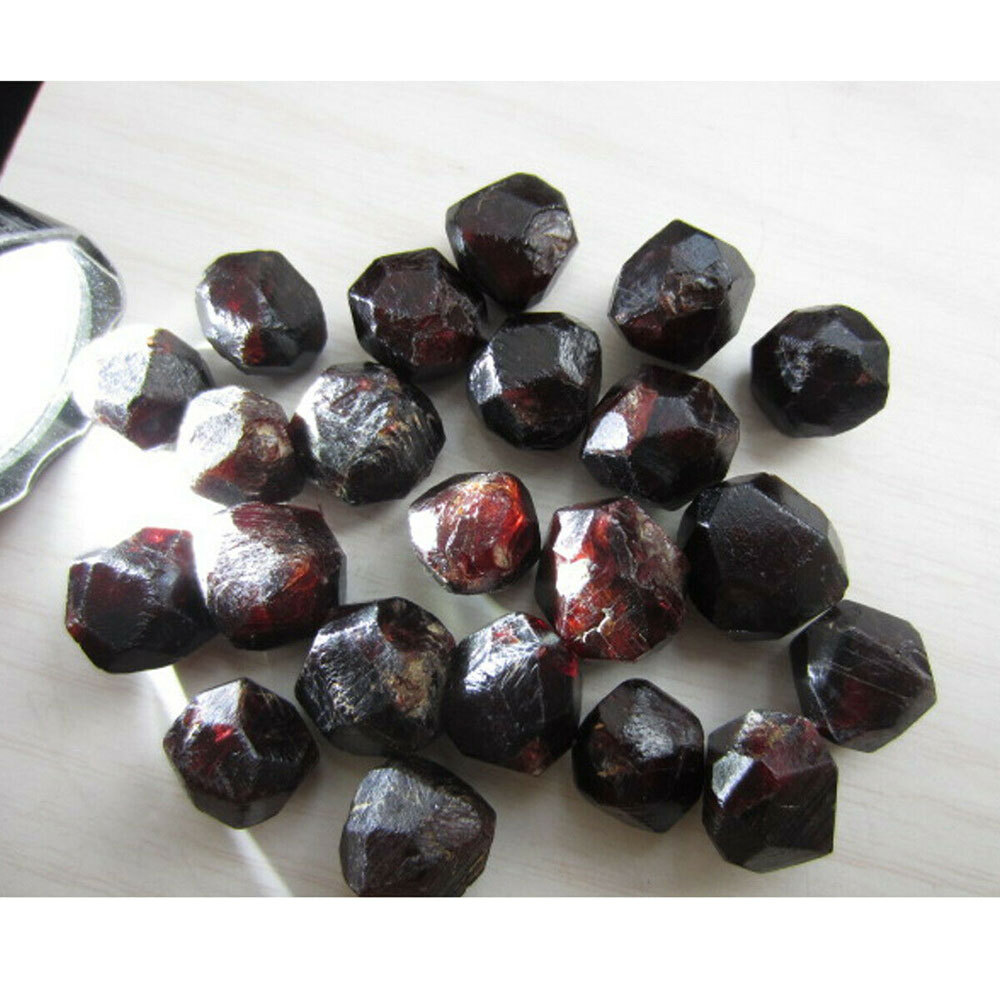 2PC 3-4cm Natural Mineral RED Pyrope Garnet Crystal Gemstone Rough DIY 40-50g