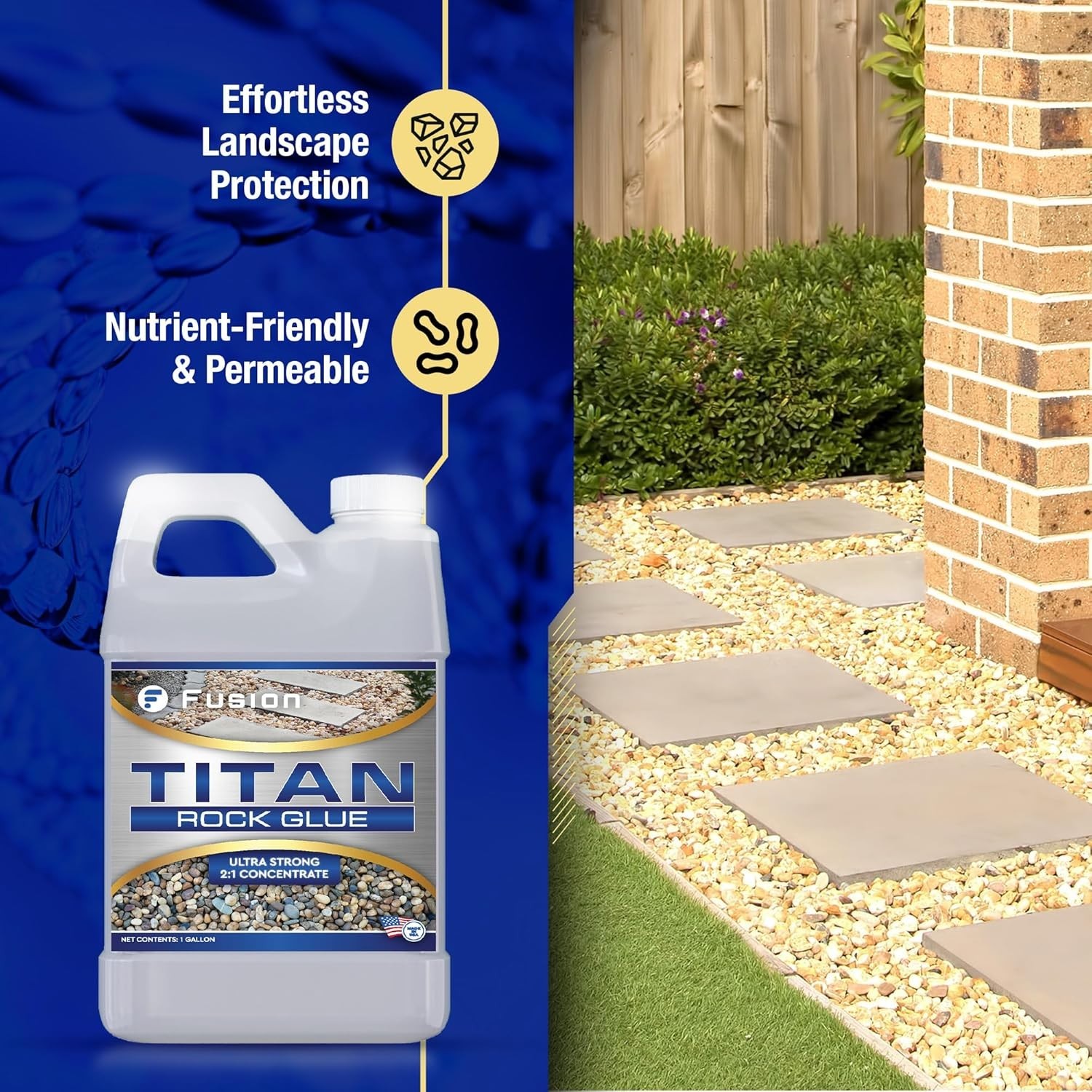Ultimate Stone Adhesive – Titan Rock Glue 128 Fl Oz for Weather-Resistant Bonds