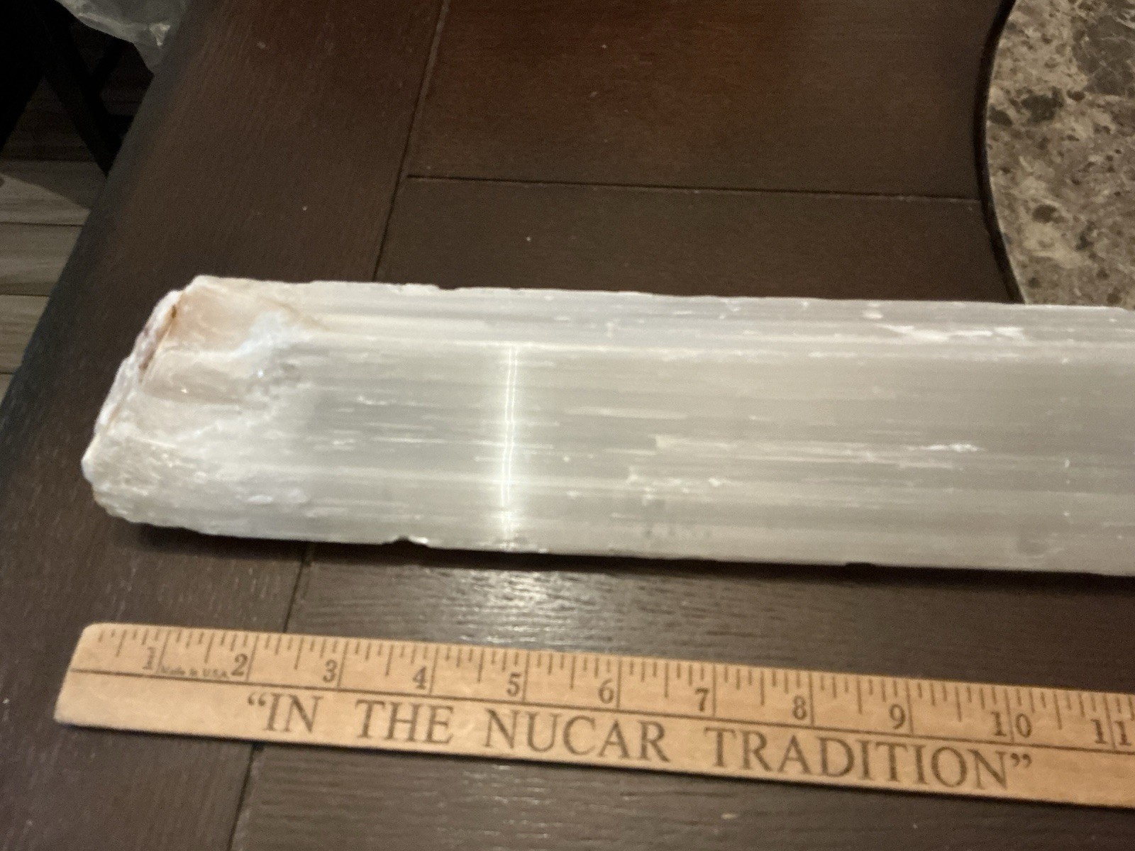5 Lbs 6 Oz. Natural white selenite gypsum crystal raw stone specimen, 17” Long