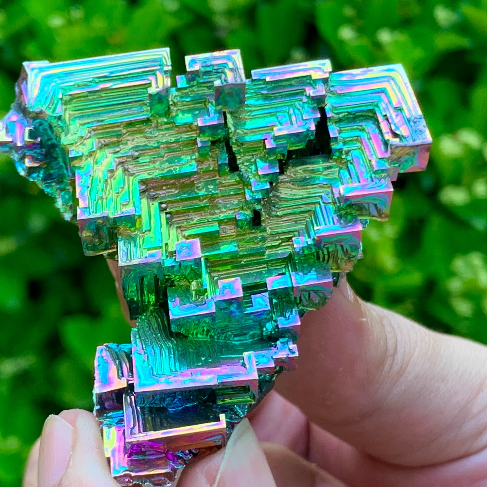 82G ram Bismuth rainbow crystal elementBi gemstone Mineral specimen healing