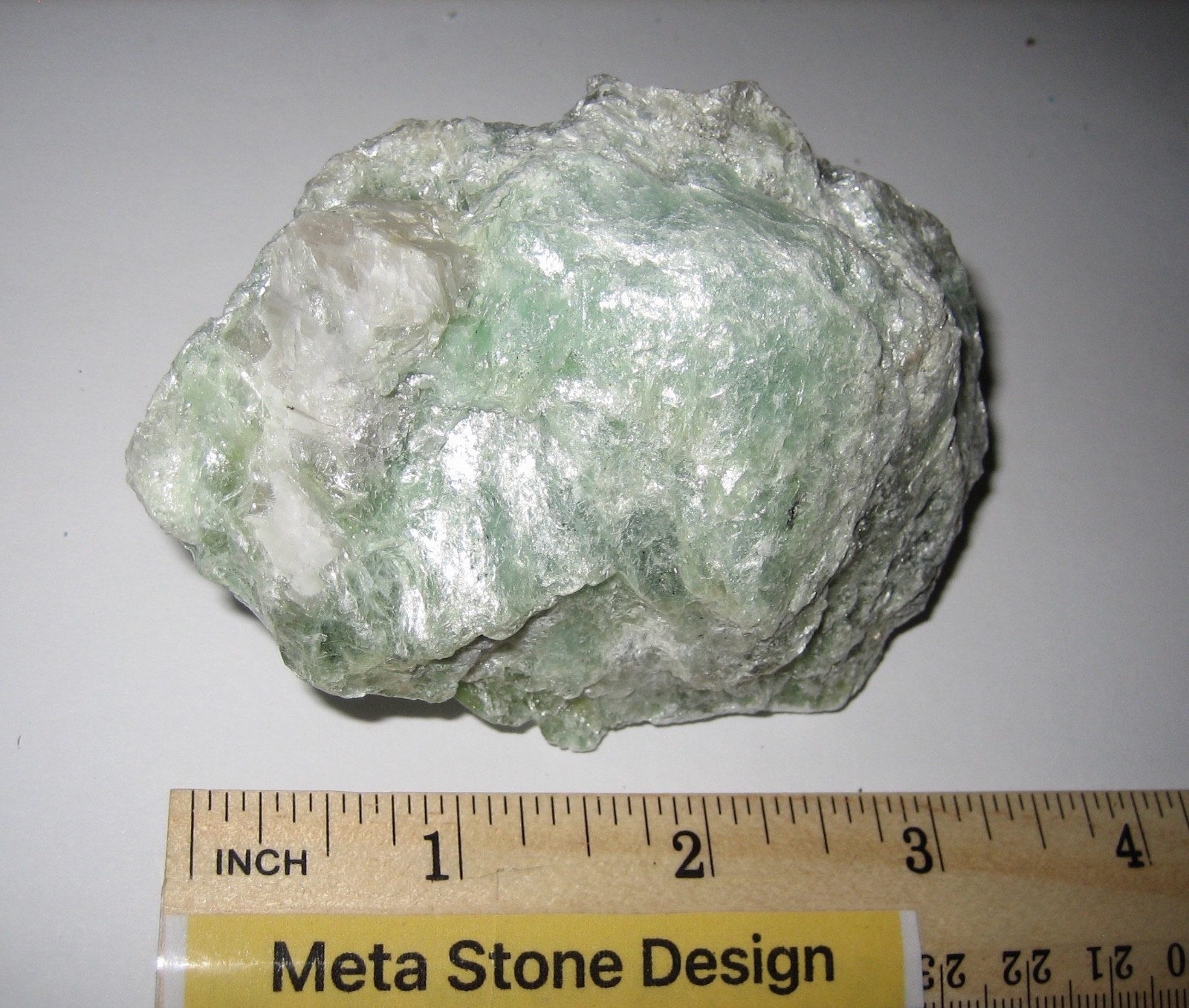 3.3″ BEAUTIFUL RARE NATURAL GREEN TALC CRYSTAL MINERAL VERMONT USA 275.6grams *1