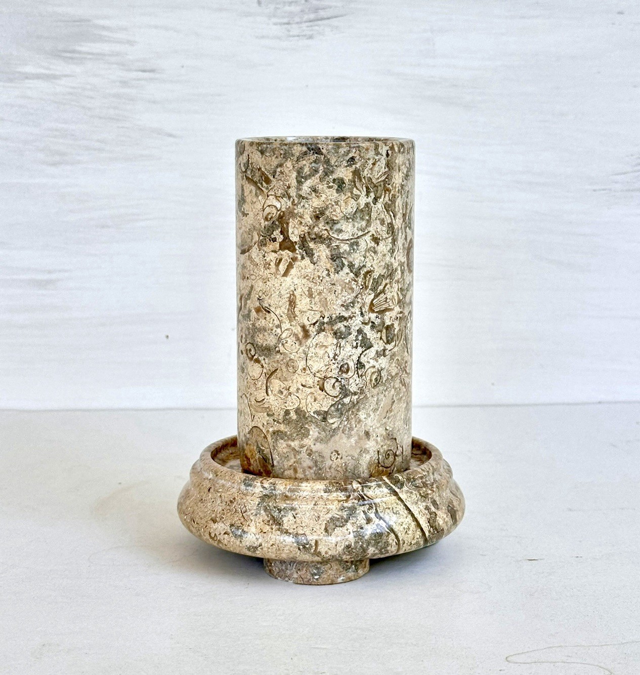 Fossilized Natural Stone Pedestal, Pakistan
