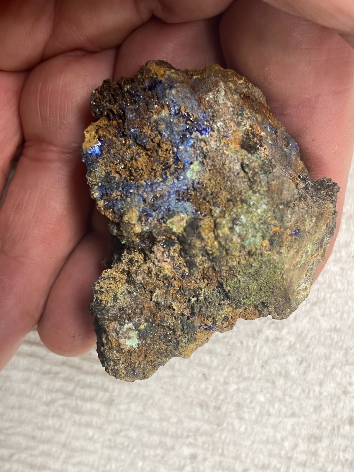 Azurite and malachite from Laurium, Greece