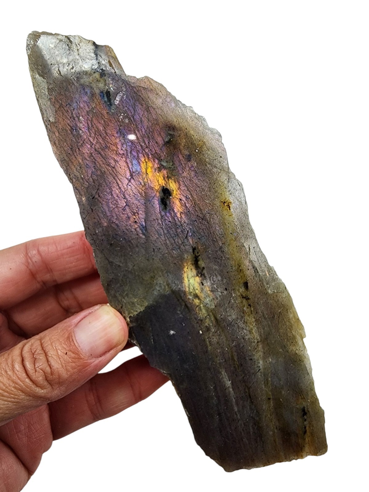 Labradorite Polished Face Madagascar 162.7 grams.