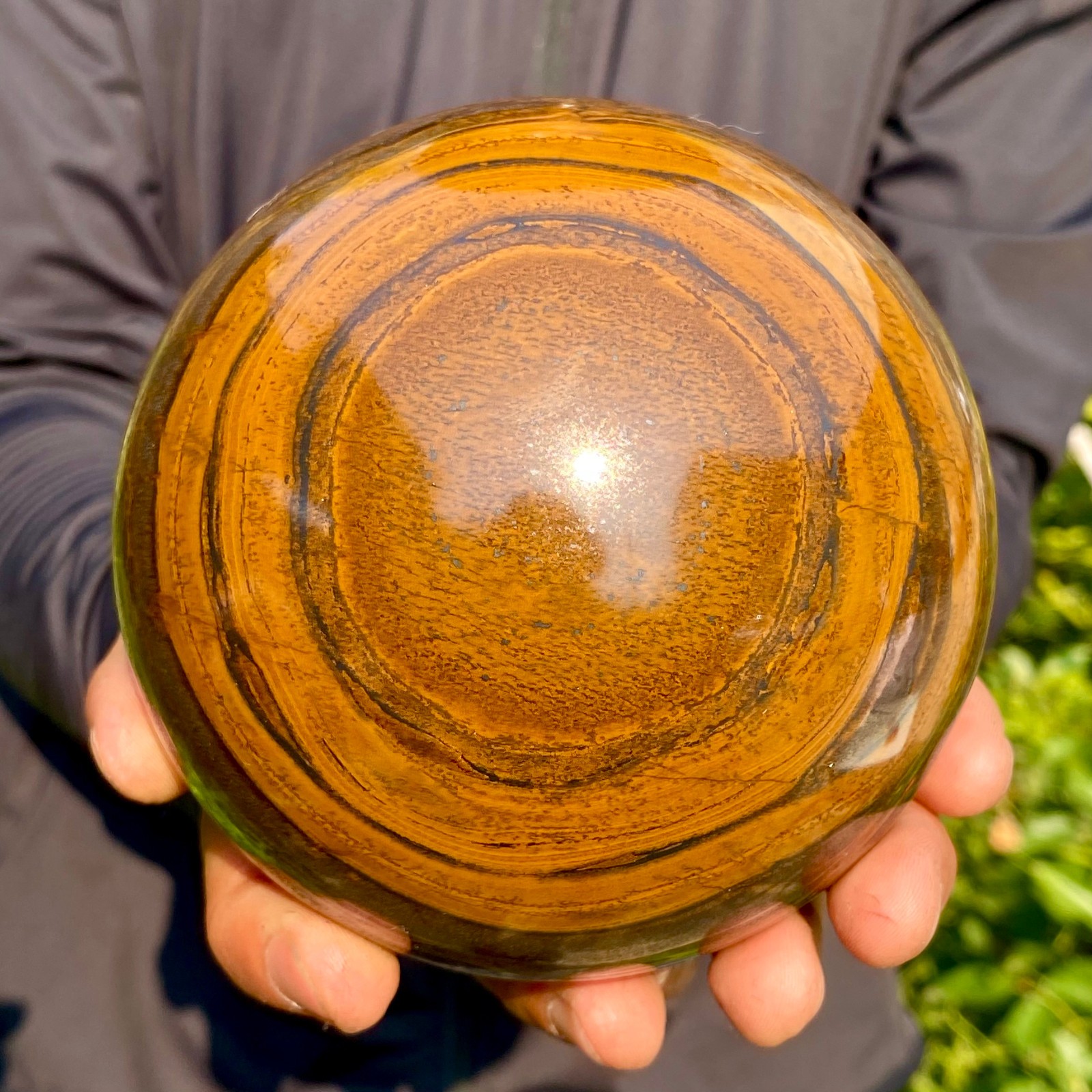 4.47LB Large Natural Tiger’s Eye Ball Quartz Crystal Sphere Gem Healing Décor