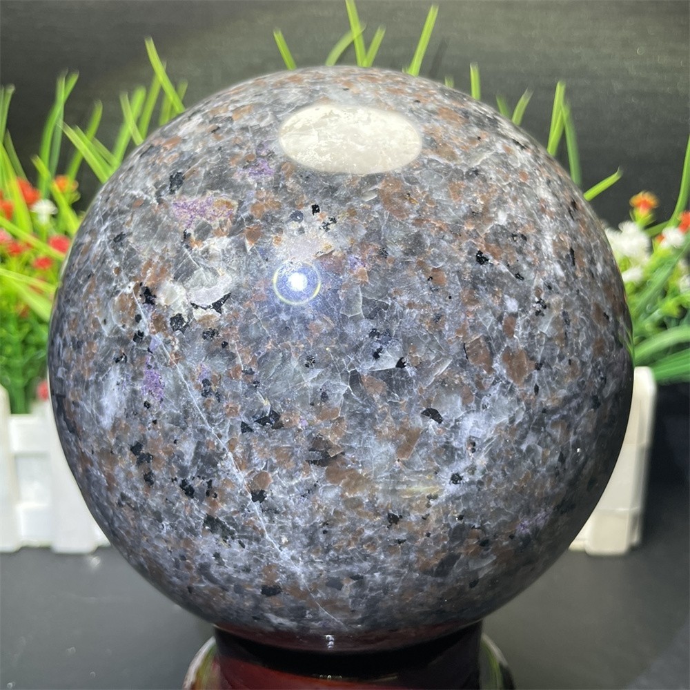 8.6LB 5.1″ Natural Yooperlite Sphere Ball Crystal Mineral UV Reiki Healing