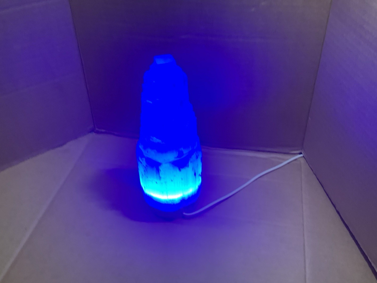 Selenite Lamp, Selenite Crystal Lamp, Selenite Tower Skyscraper Lamp, 8″ (20 cm)