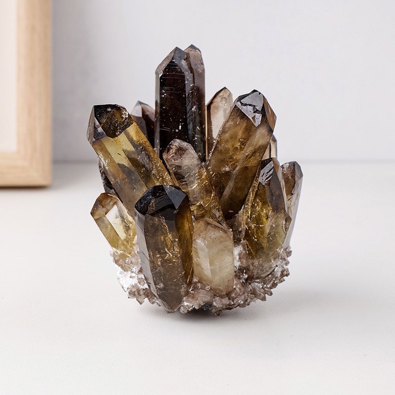 200g+ Rare Large Raw Smoky Quartz Crystal Cluster Quartz Mineral Specimens Decor