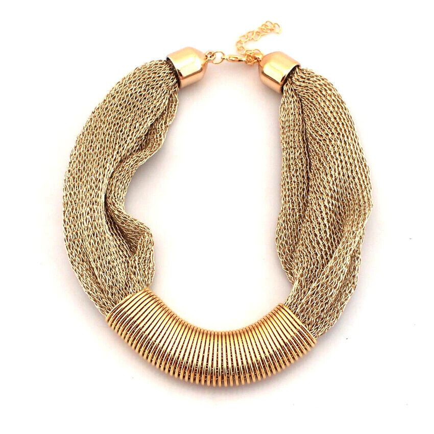 Wholesale Women’s Fashion Jewelry Gold Chunky Collar Statement Necklace