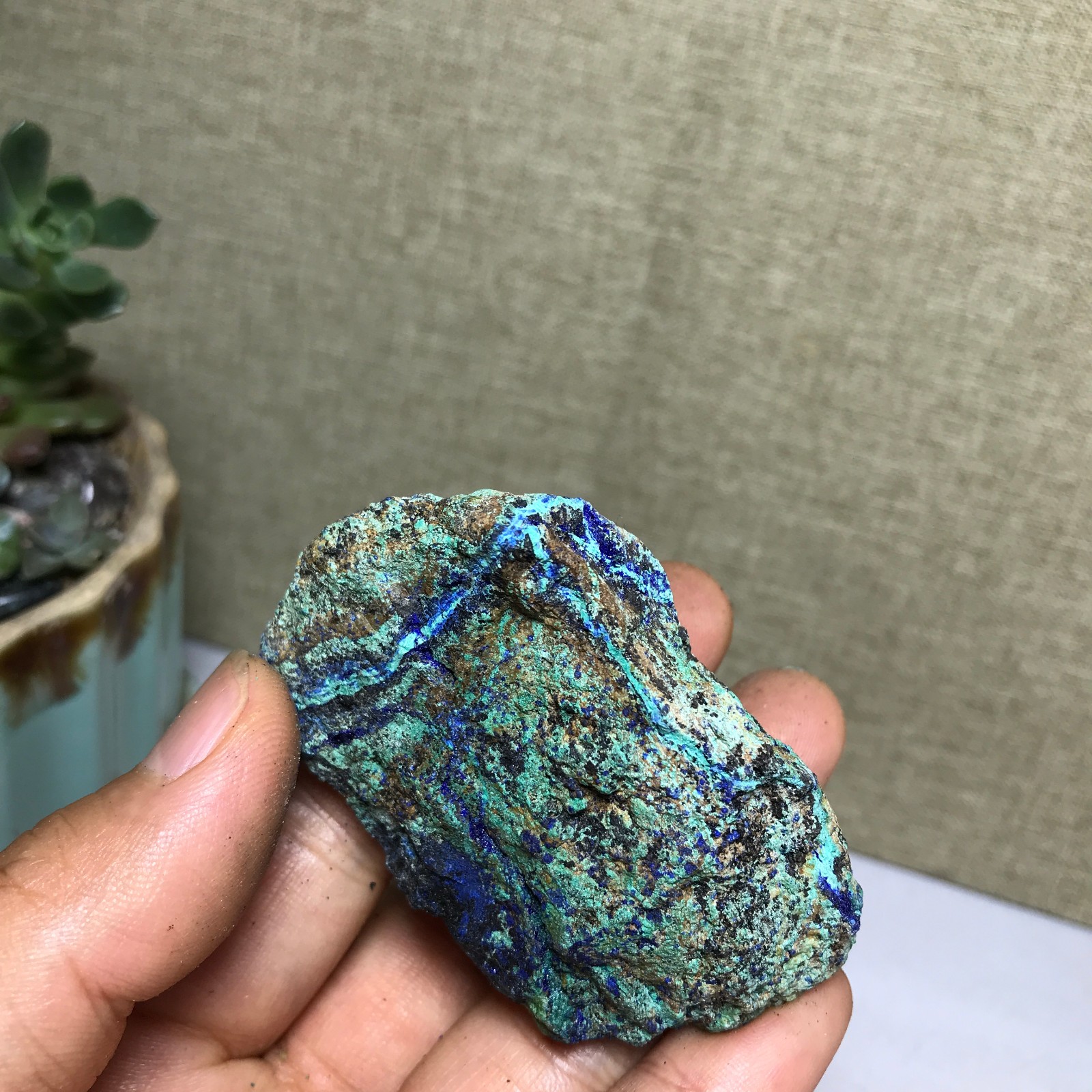 69g Natural Azurite Malachite gemstone Rough original Crystal Specimen A5183