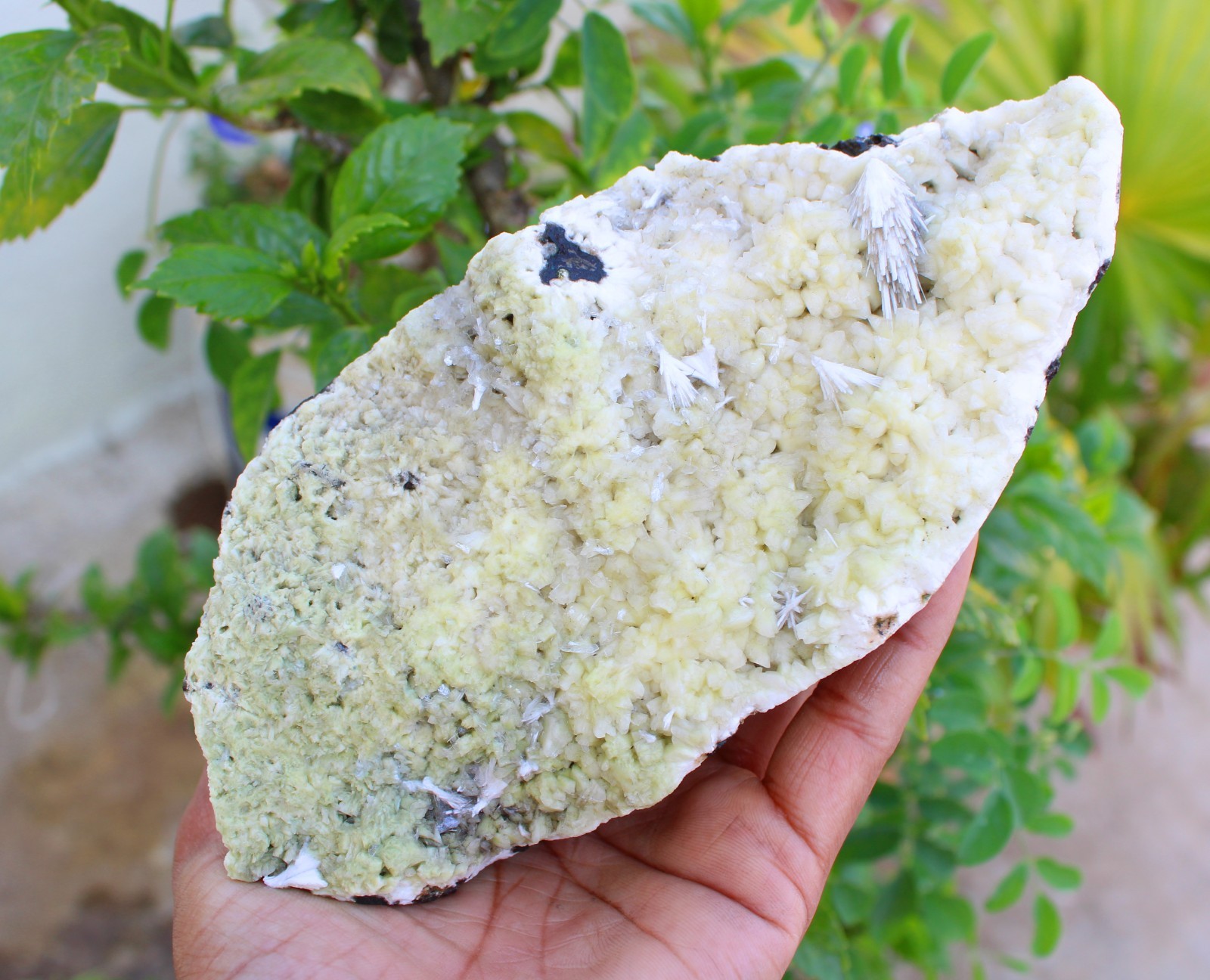 SCOLECITE ON HEULANDITE MATRIX MINERALS SPECIMEN #A43
